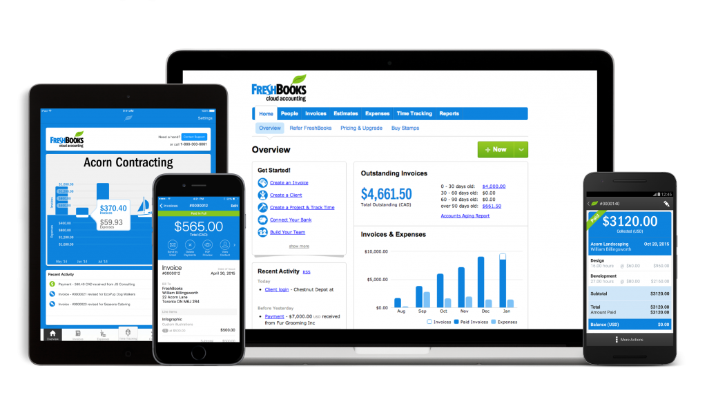 FreshBooks Product Family FreshBooks Screenshots